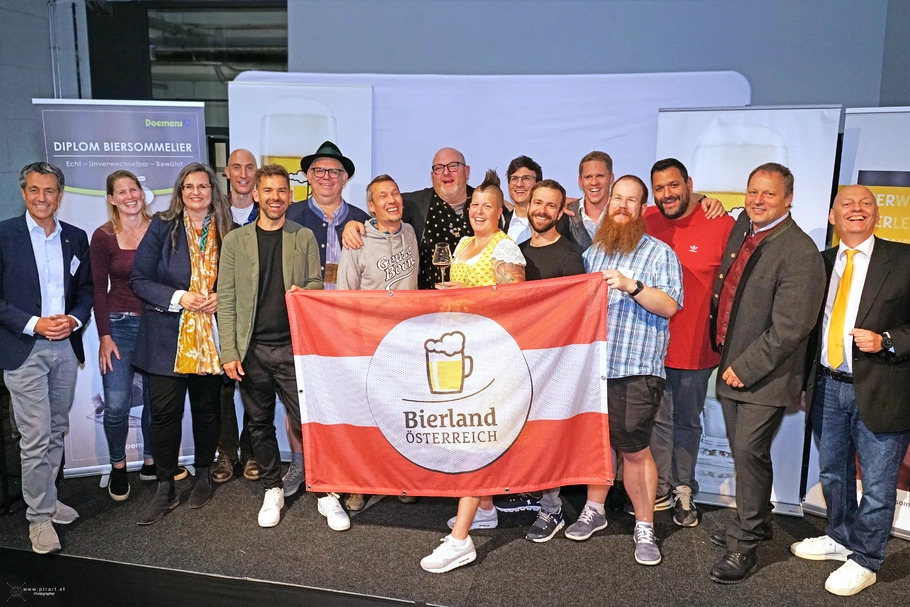 Gruppenfoto bei einem Event des Bierland Österreich